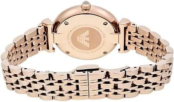 Emporio Armani Women's Dress Watch with Stainless Steel Band - Pink