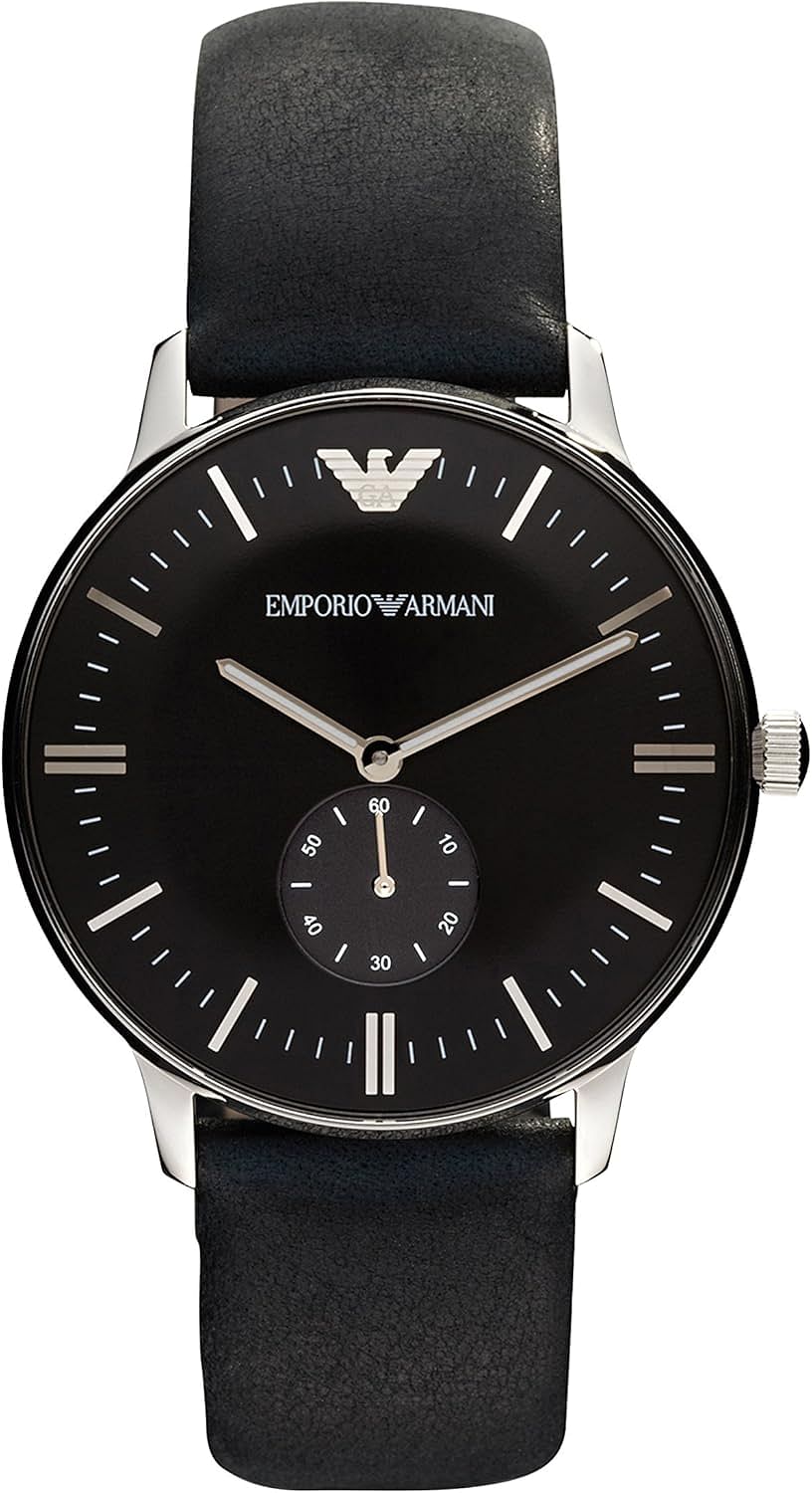 Emporio Armani Men's Stainless Steel Dress Watch with Quartz Movement