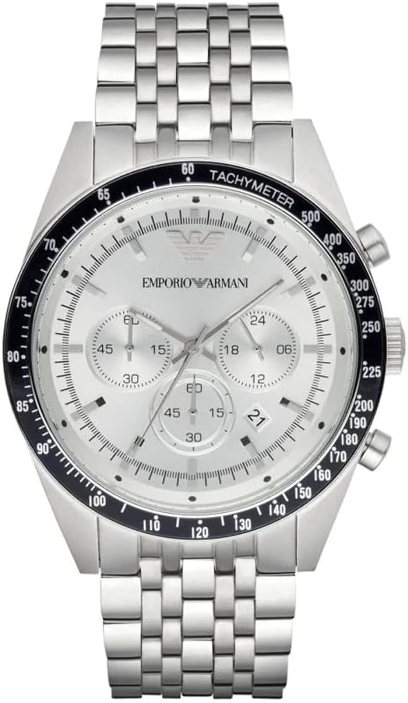 Emporio Armani Mens Quartz Watch Analog Display and Stainless Steel Strap AR6073