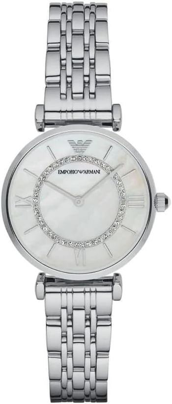 Emporio Armani Women's Dress Watch with Stainless Steel Band - Pink