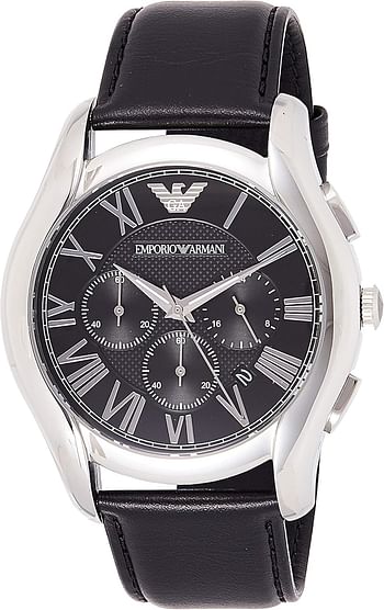 Emporio Armani Men's Dress Leather Watch AR1700 Black