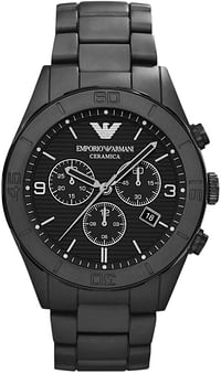 Emporio Armani Mens Quartz Watch, Chronograph Display and Ceramic Strap AR1458