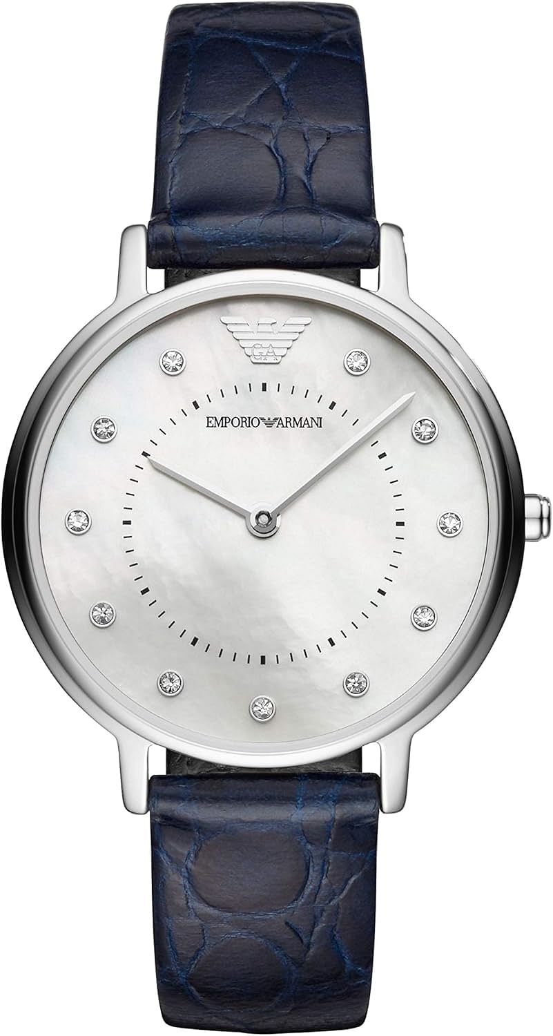 Emporio Armani Women's Quartz Watch, Analog Display and Leather Strap AR11095