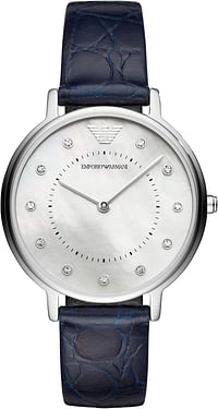 Emporio Armani Women's Quartz Watch, Analog Display and Leather Strap AR11095