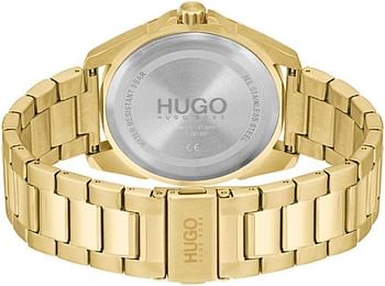 HUGO #Adventure Men's Quartz Stainless Steel and Link Bracelet Watch, Color: Gold (Model: 1530229)