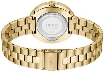 HUGO #Crush Women's Quartz Stainless Steel and Link Bracelet Watch, Color: Gold (Model: 1540102)