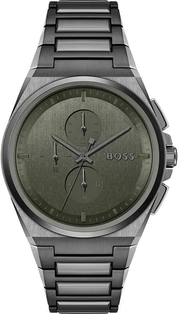 Hugo Boss BOSS Steer Analog Green Dial Men's Watch-1514045 Gray / Green