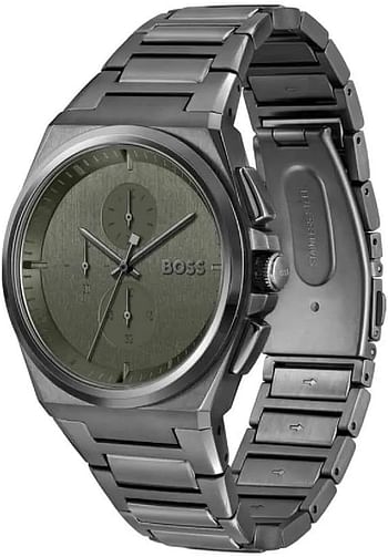 Hugo Boss BOSS Steer Analog Green Dial Men's Watch-1514045 Gray / Green