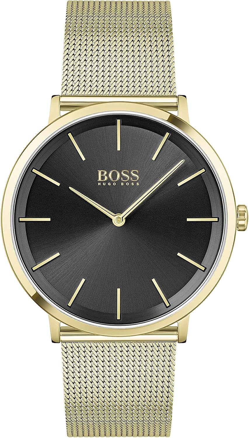 BOSS Men's SKYLINER Ultra Slim Quartz 40mm Watch Water Resistant Premium Minimalistic Timepiece for Business and Casual Wear