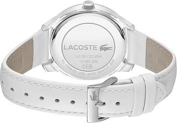 Lacoste Providence Women's Quartz 2001291 Stainless Steel Case and Leather Strap Watch Color: White