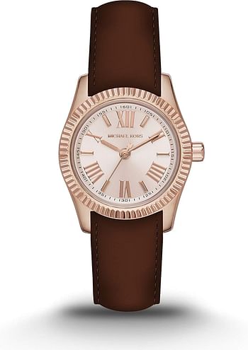 Michael Kors Womens Quartz Watch, Analog Display and Leather Strap MK2540