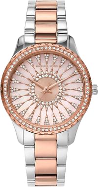 Michael Kors Layton Three-Hand Stainless Steel Watch One Size Pink