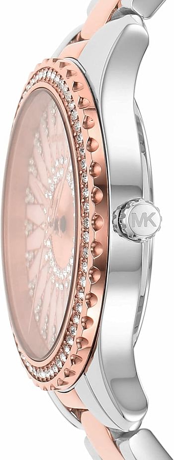 Michael Kors Layton Three-Hand Stainless Steel Watch One Size Pink