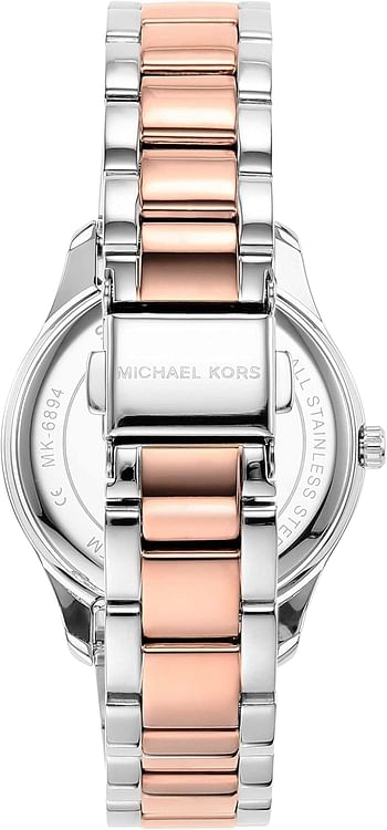 Michael Kors Layton Three-Hand Stainless Steel Watch One Size Pink