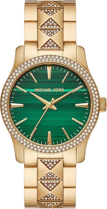 Michael Kors MK7390 - Runway Three-Hand Gold-Tone Stainless Steel Watch