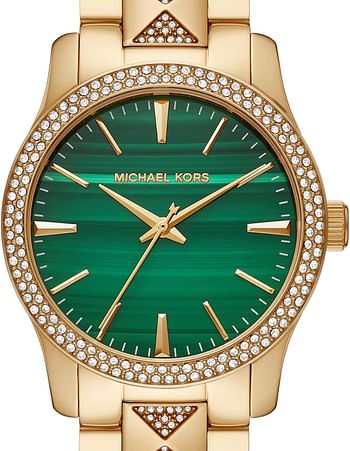 Michael Kors MK7390 - Runway Three-Hand Gold-Tone Stainless Steel Watch