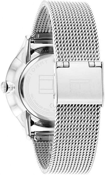 Tommy Hilfiger Women's Multifunction Stainless Steel and Mesh Bracelet Watch 38 mm - Silver