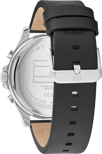 Tommy Hilfiger LANCE Men's Watch, Analog 46 mm - Black , Blue