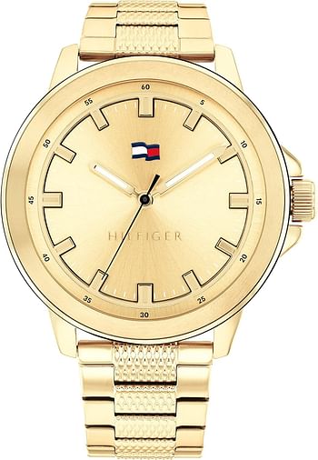 Tommy Hilfiger NELSON Men's Watch, Analog 46 mm - Gold