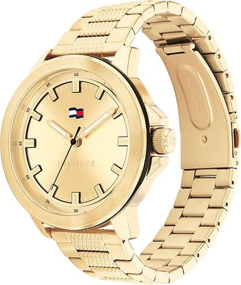 Tommy Hilfiger NELSON Men's Watch, Analog 46 mm - Gold