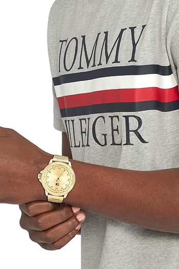 Tommy Hilfiger NELSON Men's Watch, Analog 46 mm - Gold