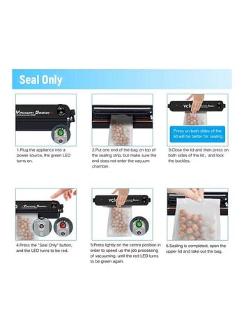 Upgrade Vacuum Sealer Machine Automatic Food Saver Machine Black 390x70x85mm