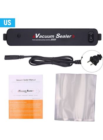 Upgrade Vacuum Sealer Automatic Food Saver Machine Black 37.5*7*10.5cm