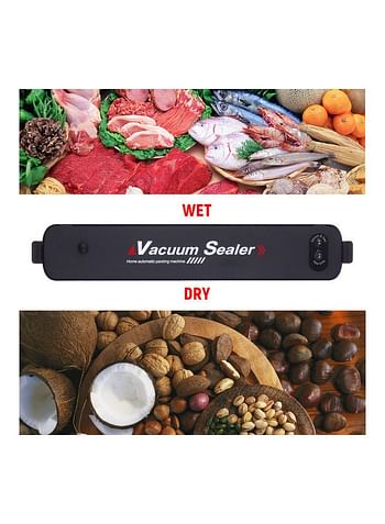 Upgrade Vacuum Sealer Automatic Food Saver Machine Black 37.5*7*10.5cm