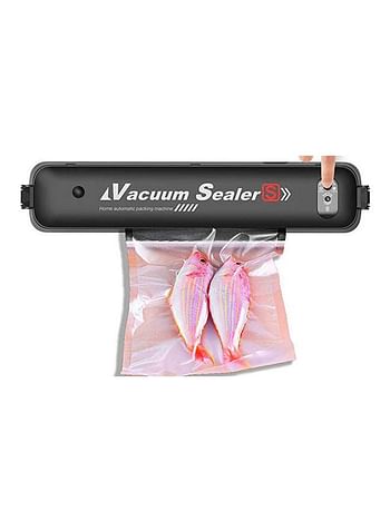 Vacuum Sealer Household Automatic Packing Food Preservation Vacuum Air Sealer With 15 Bags Black