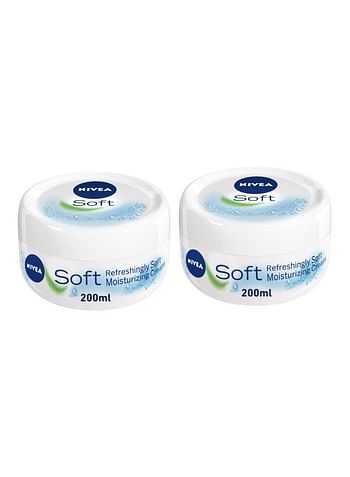 Nivea Pack Of 2 Soft Moisturizing Cream 2x200ml