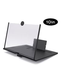 High Definition Magnifying Glass Phone Screen Desk Bracket Black