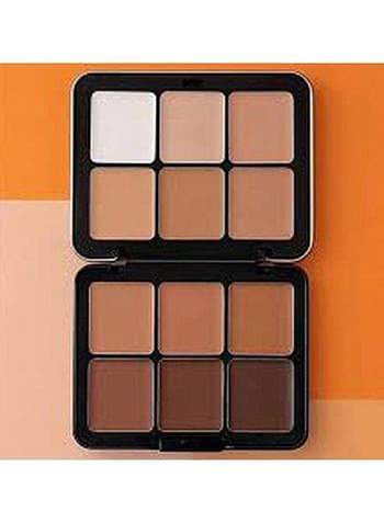 CARLA SECRET 12-Shade Classic Invisible Colour Cream Foundation Palette Brown/Beige/White