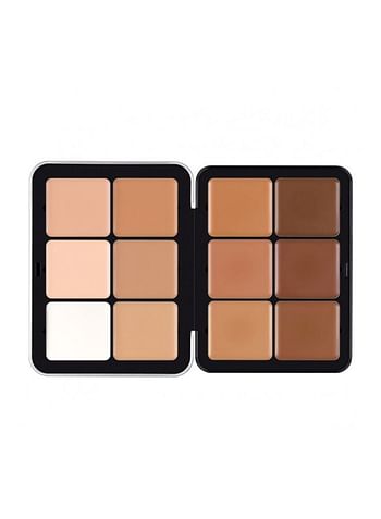 CARLA SECRET 12-Shade Classic Invisible Colour Cream Foundation Palette Brown/Beige/White