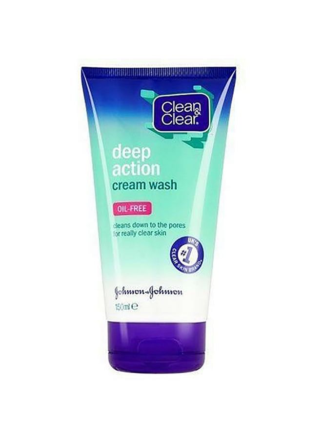 Clean & Clear Deep Action Cream Wash White 150ml