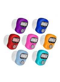 Generic 7-Piece 5 Digit LCD Electronic Digital Display Hand Counter Multicolour