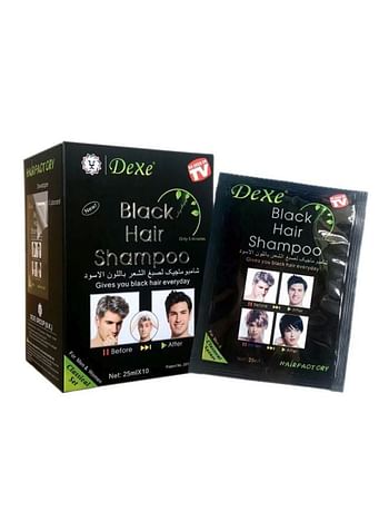 Dexe Pack Of 10 Hair Dye Shampoo Black 250ml