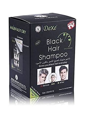 Dexe Pack Of 10 Hair Dye Shampoo Black 250ml