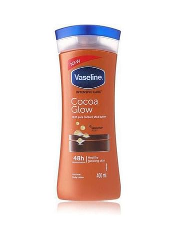 Vaseline Glow Body Lotion With Pure Cocoa And Shea Butter White 400ml