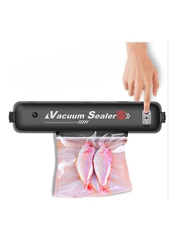 Automatic Mini Type Food Vacuum Sealer with 15 Pocket Black 37.00 x 5.50 x 7.00cm