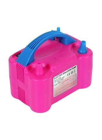 500 W Portable Electric Air Blower Balloon Inflator Pump Fast Inflatable Tool Pink/Blue