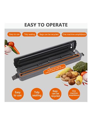 Vacuum Sealer Package Machine Black 37 x 6.60 x 8cm