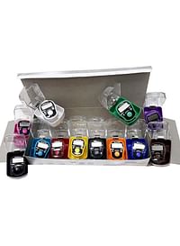 12-Piece Digital Finger Ring Tally Counter Multicolour