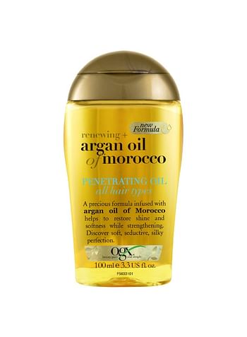 Ogx Hair Oil Renewing+ Argan Oil of Morocco Penetrating Oil All Hair Types New Formula 100ml