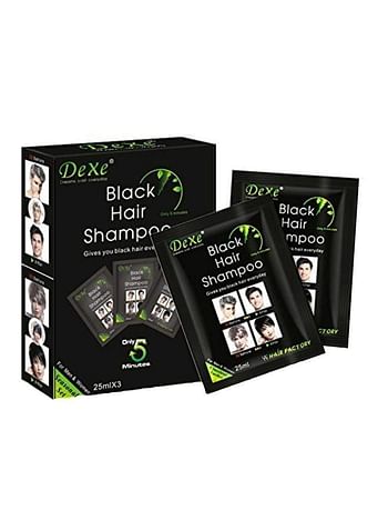 Dexe 10-Piece Hair Shampoo Natural Black 25ml