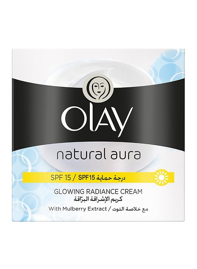 Olay Natural Aura Glowing Radiance Day Cream, SPF 15 With Mulberry Extract 100grams