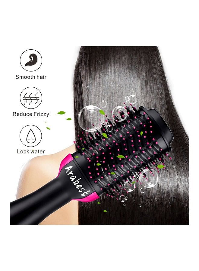 Arabest One Step Hot Air Hair Dryer Brush Black/Pink 30cm