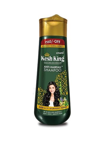 Kesh King Anti Hairfall Shampoo With Aloe And 21 Herbs Green 340ml