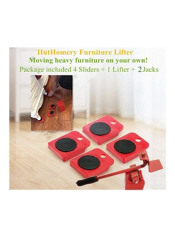 Generic HutHomery Furniture Slider & Lifter Furniture Wheel Mover’ Red