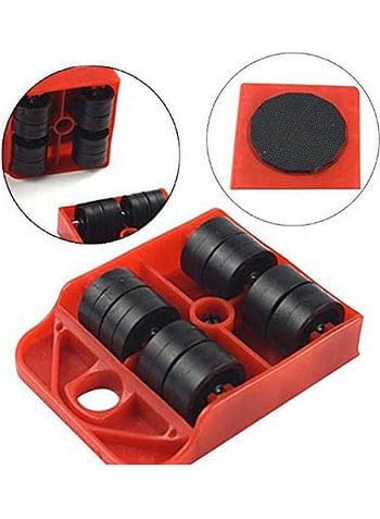 Furniture Transport Lifter tool Set Heavy Stuffs Moving Wheel Red