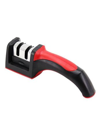 Generic Stainless Steel Knife Sharpener Black/Red/Silver